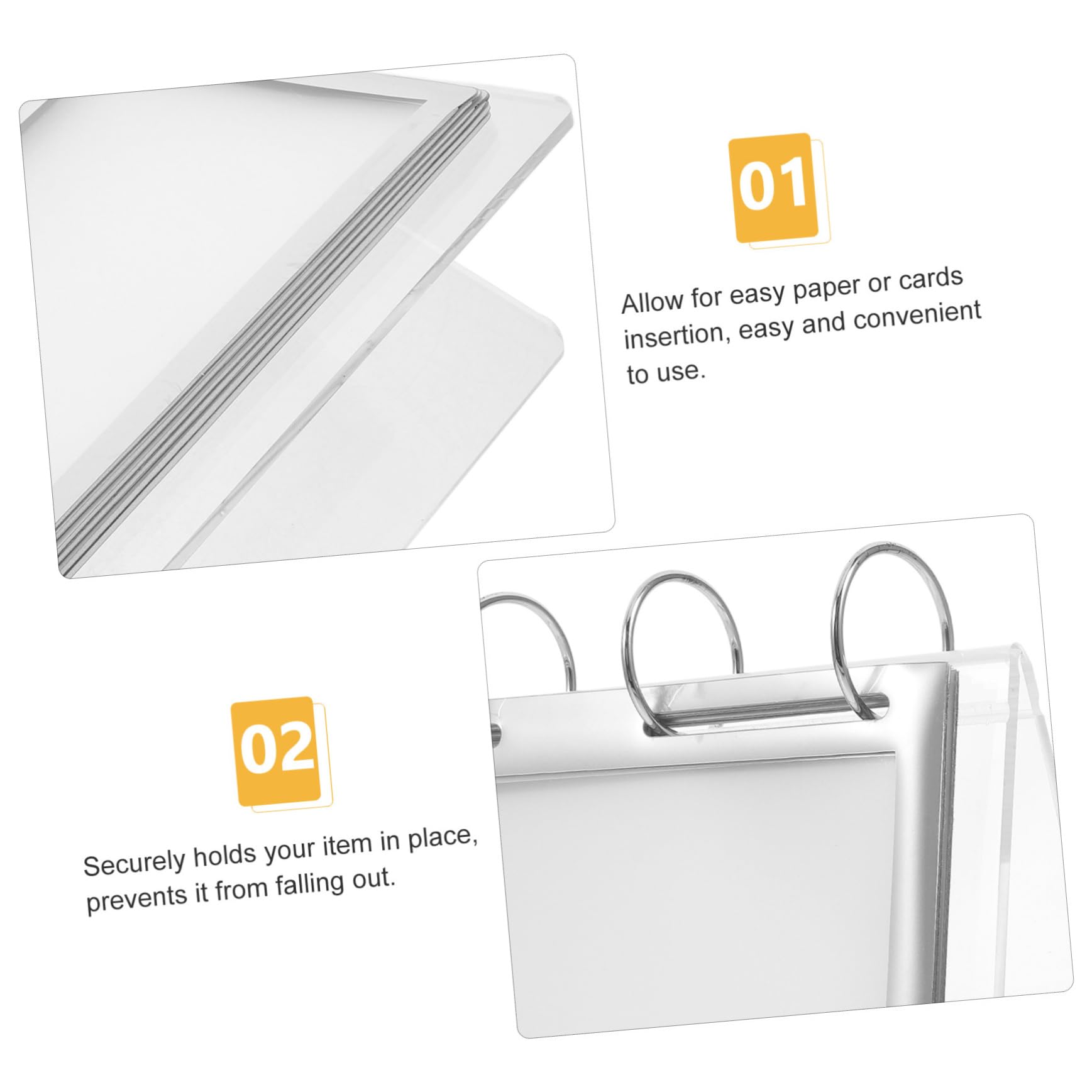 SHINEOFI 3piezas Soporte De Exhibición De Transparente Para Menús y Carteles Base Estable Para Restaurantes y Exhibición y