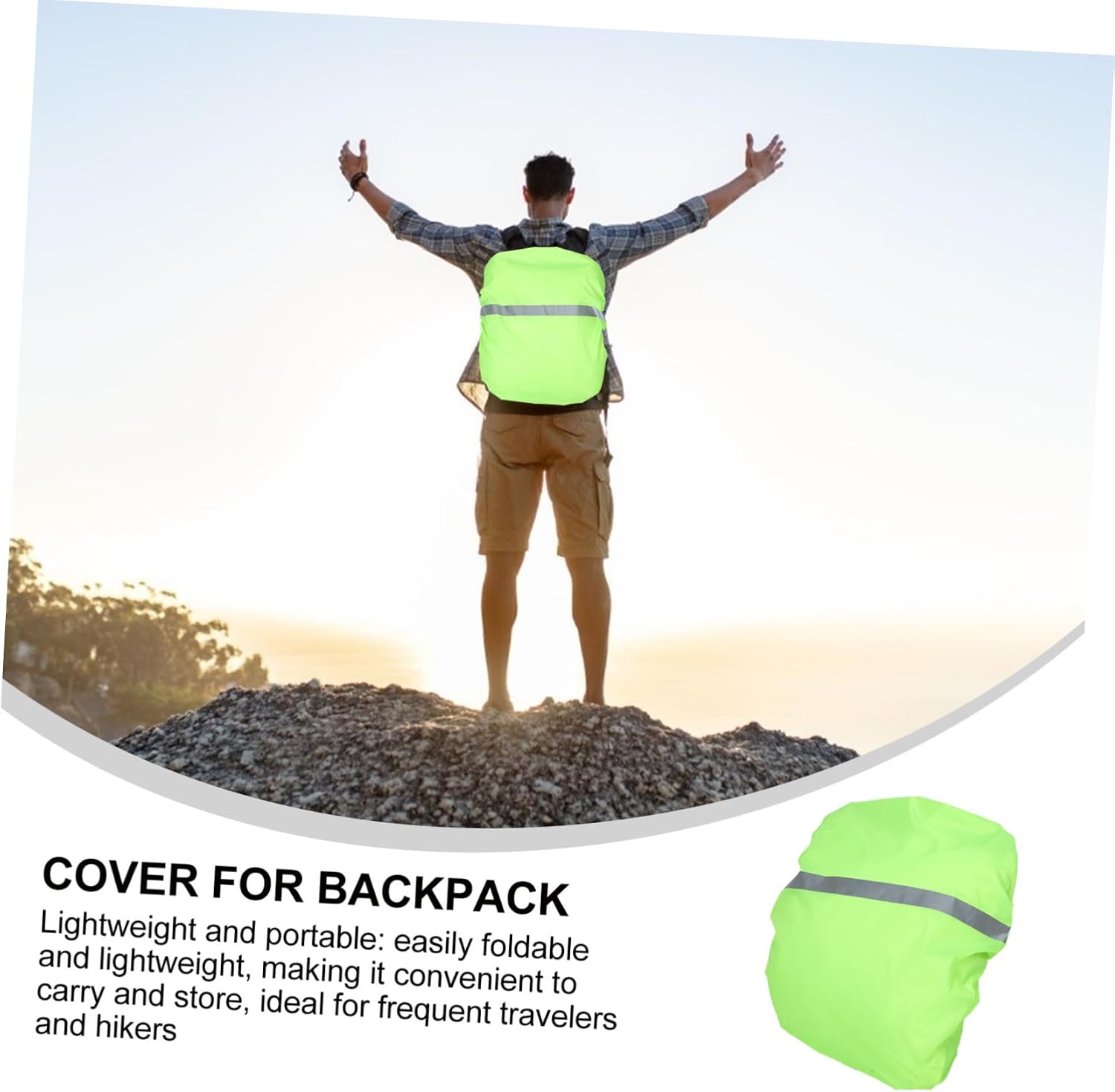 BESPORTBLE Back Rain Cover Waterproof School Bag Covers Outdoor Hiking Bag Rain Covers Reflective Back Covers Rear