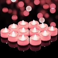 Vista 19 de Velas sin llama, paquete de 12 velas de té con cambio de color operadas con batería, velas sin llama de larga duración de más de 200 horas