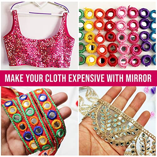 Image of Clickedin Glass Square Mirror for Craft Work, Lippan Art Materials Kit Wall Mount Mirrors, Decorative Small Pieces for DIY Crafts Works with Included Shape Separate Box (Pack of 2000 Mirrors),Clear