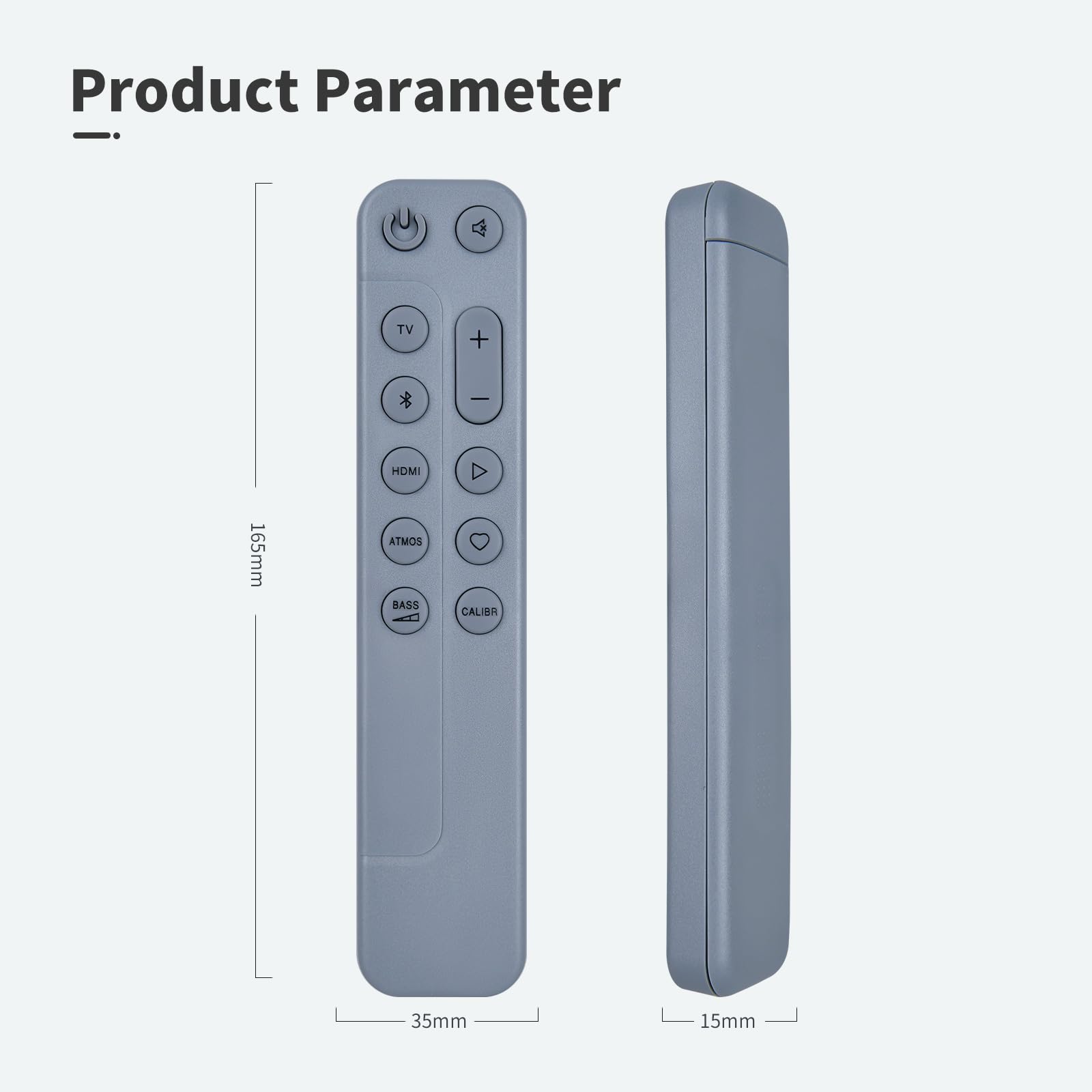 Neue Ersatzfernbedienung für JBL Soundbar 500 BAR 300 BAR500 BAR300 Kompakte 5.1-Kanal-Soundbar (Grau)