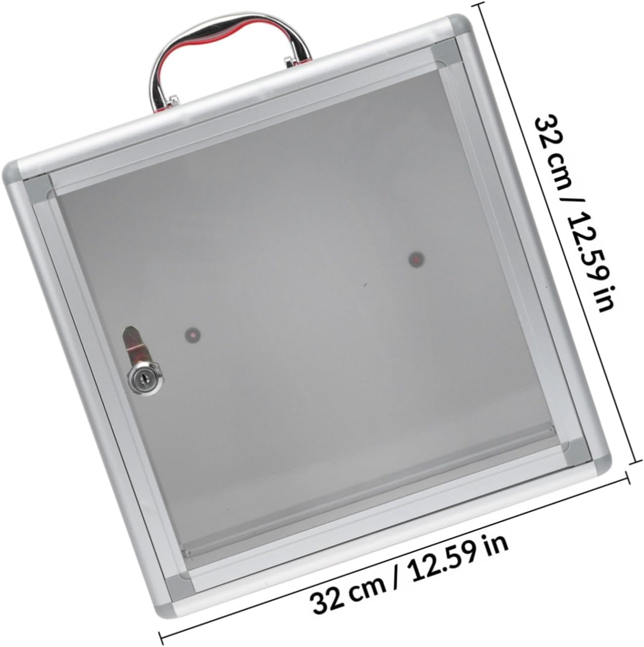 1set Lockable Fundraising Box with Key Transparent Donation Case for Events Secure Metal Collection Box for Letters Suggestions Wall-mountable Design