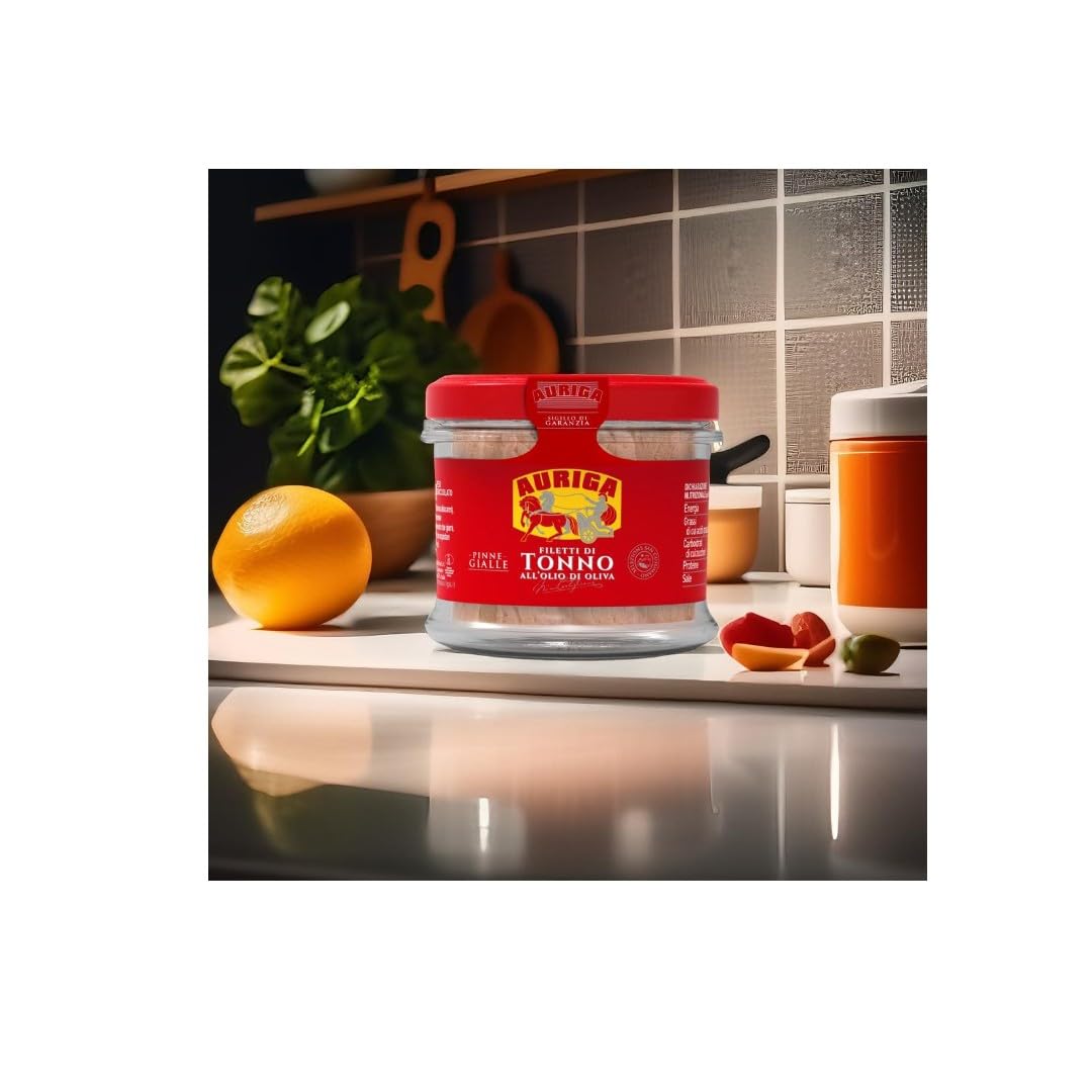 Filetti di tonno Auriga all'olio di oliva 105gr. Qualità pinne gialle. Lavorati a mano. - 4