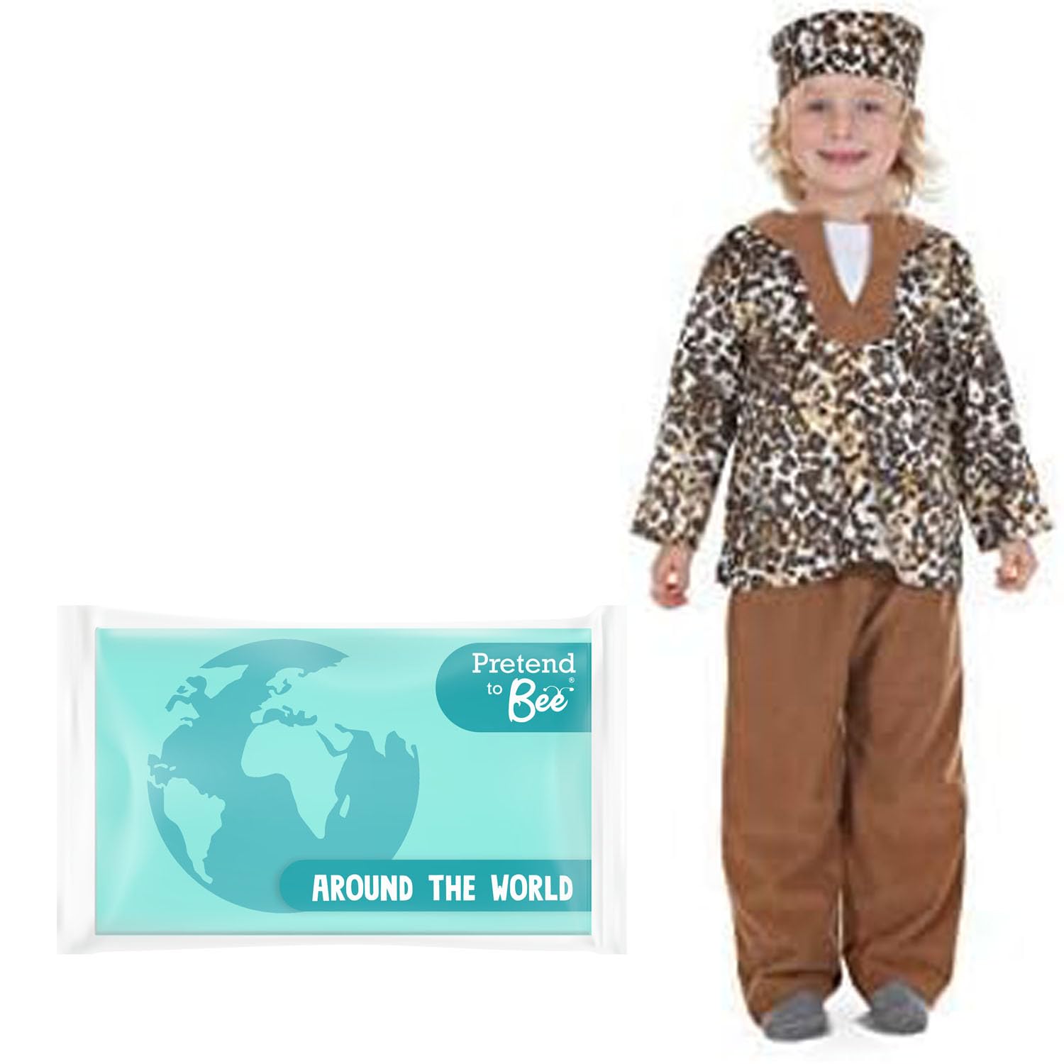 PRETEND TO BEE African Man/Boy Dress Up Costume for Kids, Multicultural, 3-5 Years