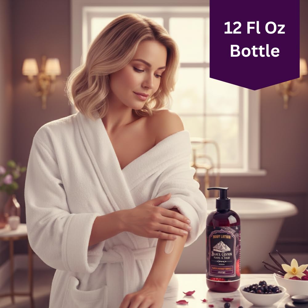 Black Canyon Black Currant Vanilla Scented Body Lotion with Lanolin and Jojoba Oil, 12 Oz - Image 6