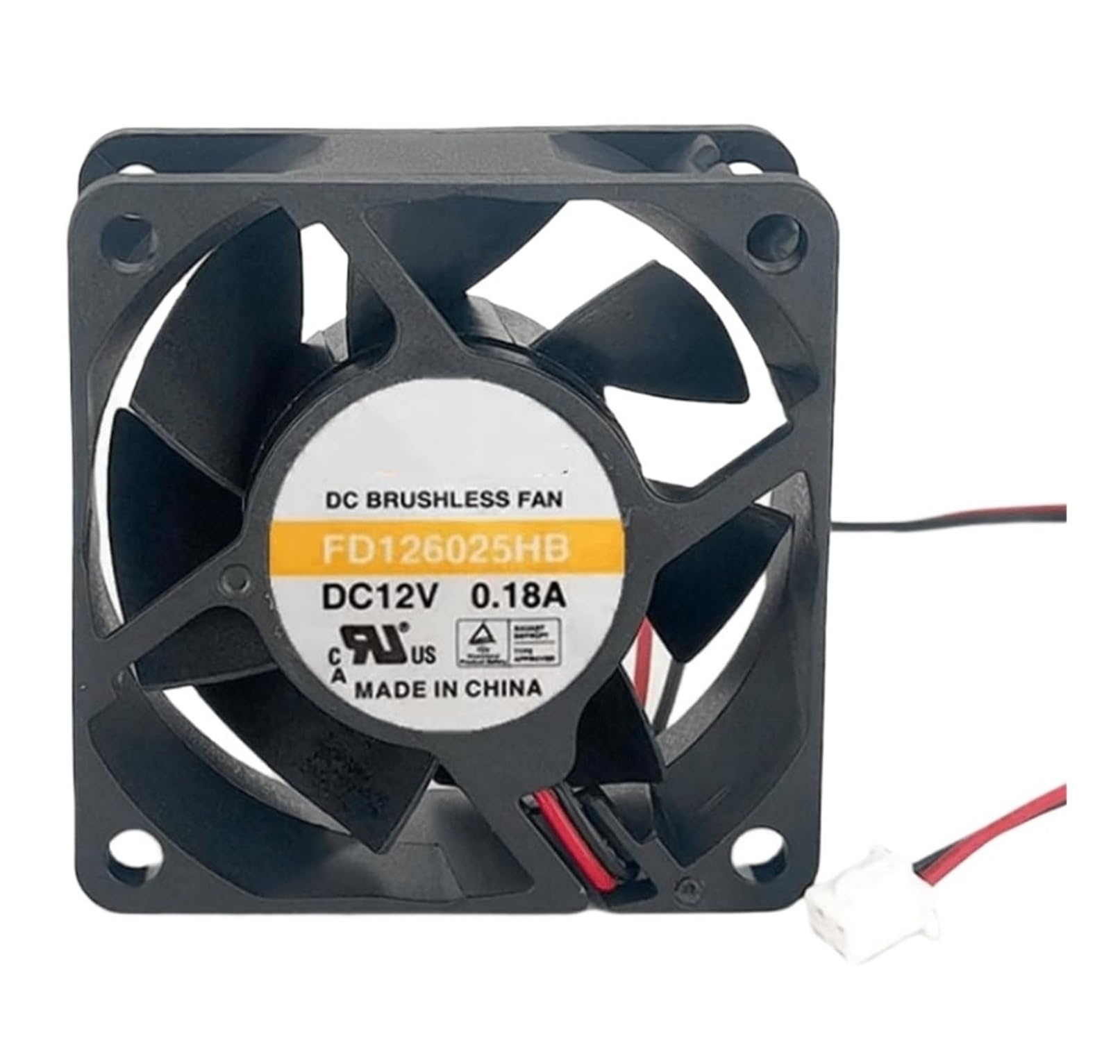 YMUGUEGH FD126025HB 6025 12V 0.18A 6CM Cooling Fan(FD126025HB-2 Line)