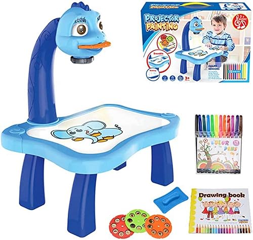 Miniatura 7 de Ochine Proyector de dibujo para niños mesa de proyector de dibujo para niños juguete de traza y dibujo con luz y música proyector inteligente para