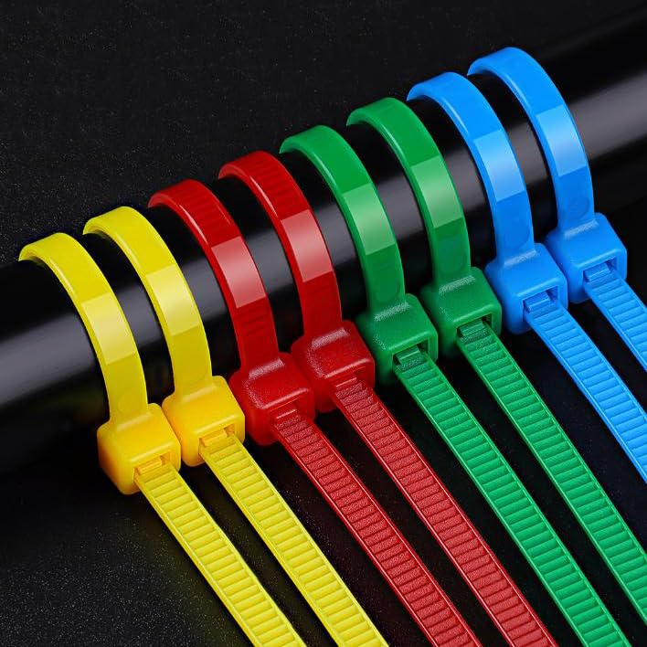 GRIP Eventbasics Kabelbinderset, 450-delig (50 stuks/kleur) 4,8 x 200 mm, nylon polyamide, zelfdovend, kleuren