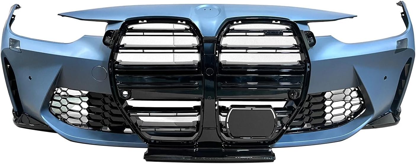 M3 G80 Style Front Bumper Conversion Kit Compatible with 2013-2018 BMW 3 Series F30 | Unpainted Polypropylene | Complete Kit with Grille & Accessories