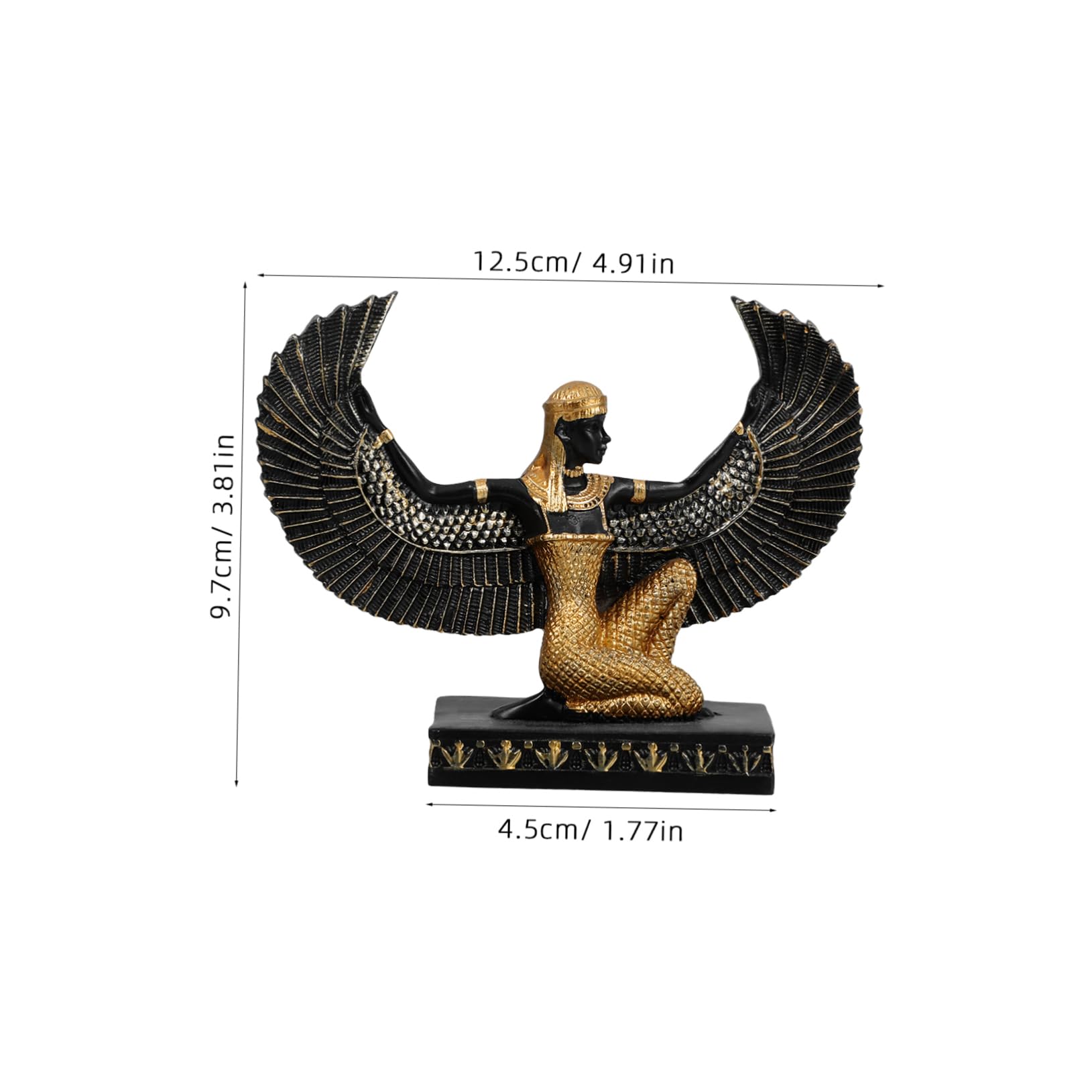 Amosfun 5 Piezas Estatua egipcia estatuas Decorativas Estatua Decorativa - Escultura egipcia Decorativo Diosa de la Estatua Diosa egipcia de Resina estatuilla Coleccionable de la Diosa