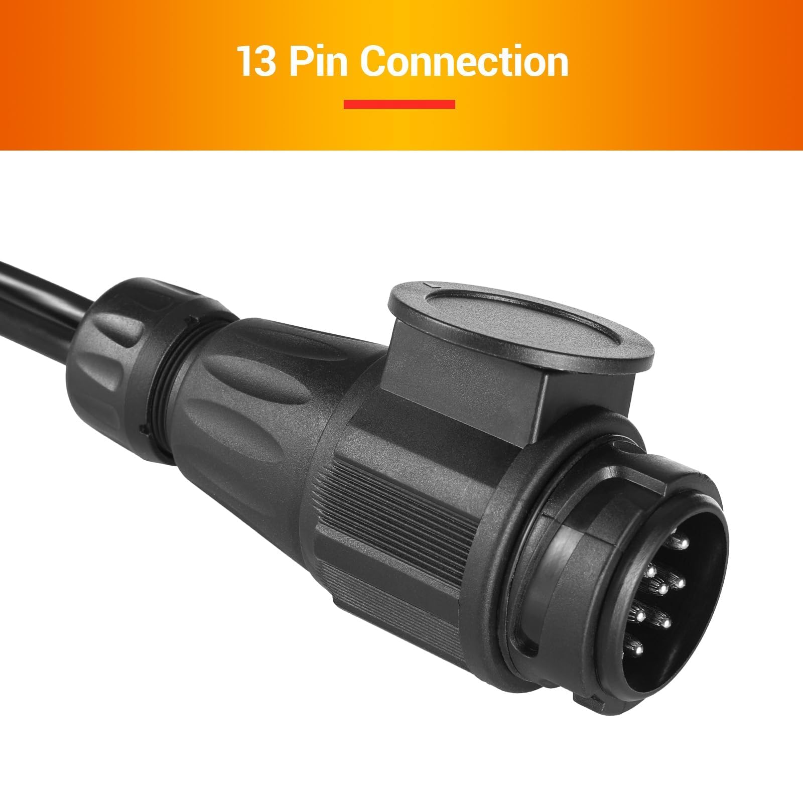MAMIZO Juego de Pilotos Traseros Remolque, Luces para Remolque de 13 Pines, kit Luces Remolque Genéricas 12V con 6 Funciones/Juego de Cables de 5,5m*2/Certificado E
