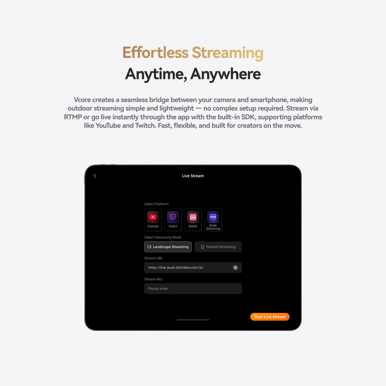 Hollyland Vcore Système de Transmission Vidéo sans Fil Surveillance en 4K30/HD Surveillance sur 4 appareils Batterie intégrée Extension par Carte mémoire Prise en Charge de Youtube et Twitch Émetteur