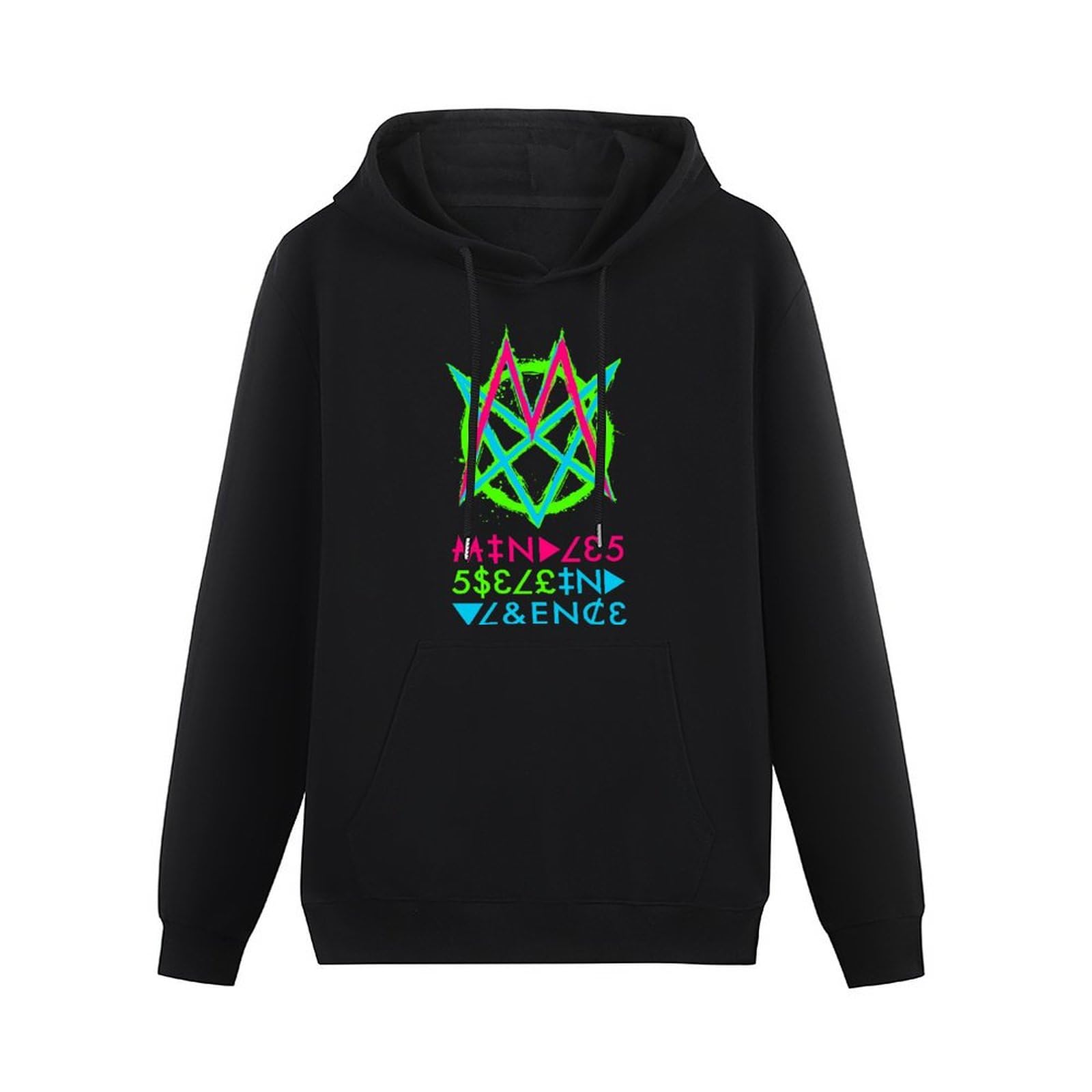 HUO BAO NIU ROU Mindless Self Indulgence Funny Hoodies Long Sleeve Pullover Loose Hoody Mens Sweatershirt Black L