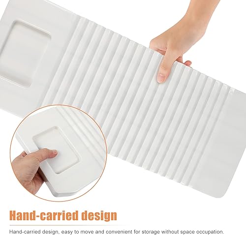 Miniatura 3 de YARNOW Tabla de lavado de silicona tabla de lavar tabla de lavar lavadero limpio Lavandería Limón Washboard para lavandería Blanco