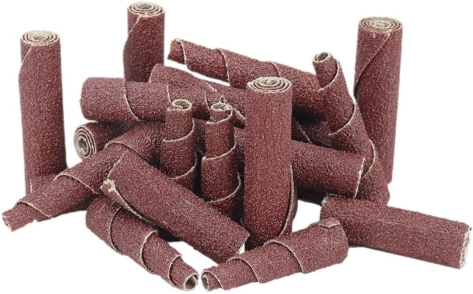 48Pcs Cylinder Shaped Mini Sanding Cone, Abrasive Sandpaper Grinding Head With 1/4''Shank, Engine Porting Assortment Kit(38mm)