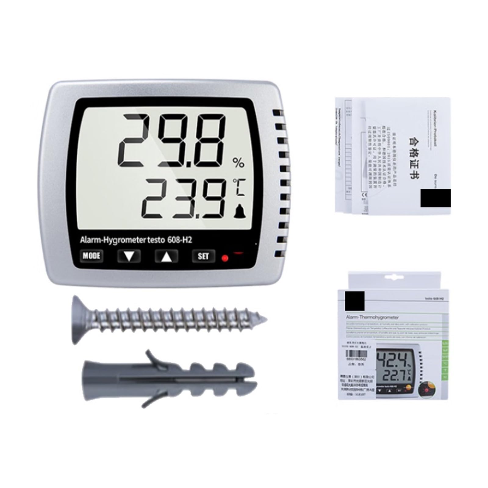 608-H2 (0560 6082) Higrómetro de temperatura y punto de rocío, medidor de punto de rocío con alarma LED