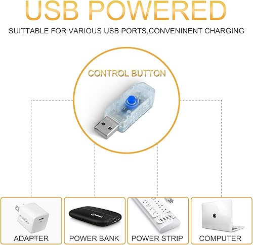 Miniatura 3 de 200-LED Fairy Lights with Remote & Timer, 66FT Waterproof USB Fairy String Lights, Plug in Twinkle Lights for Bedroom, Christmas Lights 8-Modes