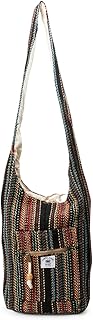 Hemp Messenger Crossbody Sling Bag - Unisex Beach Party Bag