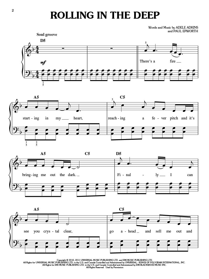 21 (Easy Piano): Buch, Songbook für Klavier