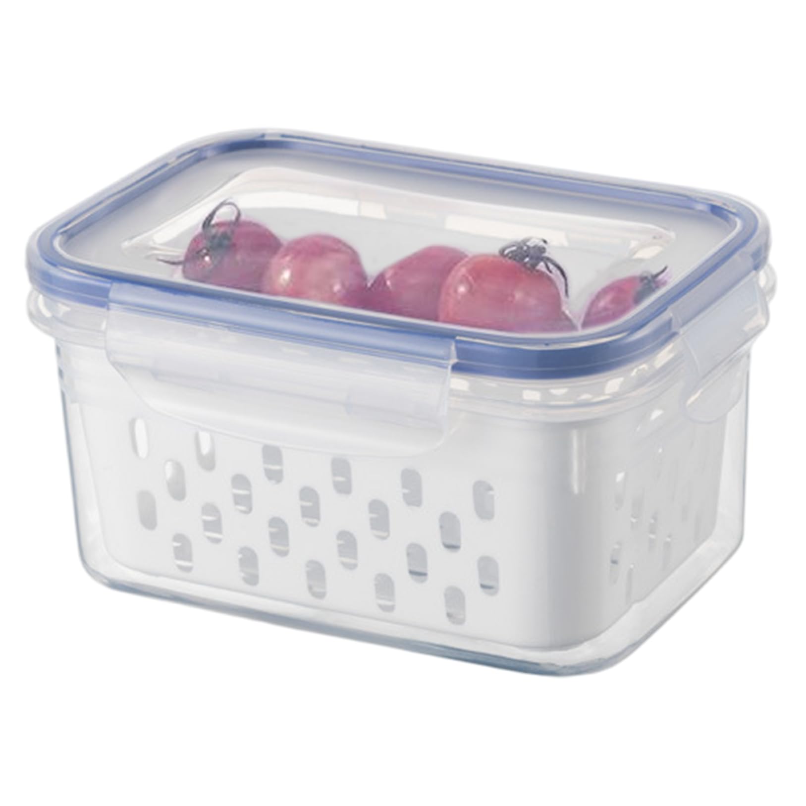 Hbbgdiy 850ml Airtight Berry Containers for Fridge, BPA‑Free Plastic Fruit Storage with Removable Colander & Lid, Fridge Organizer for Berries & Produce