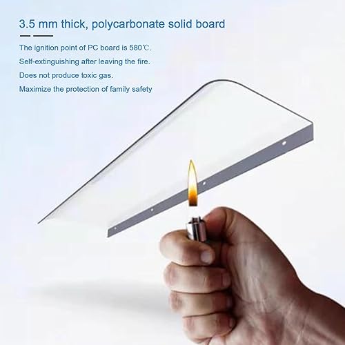 Miniatura 8 de Toldo para puerta al aire libre, toldo curvado para ventana, cubierta de refugio para lluvia, toldo invisible para puerta delantera, toldo