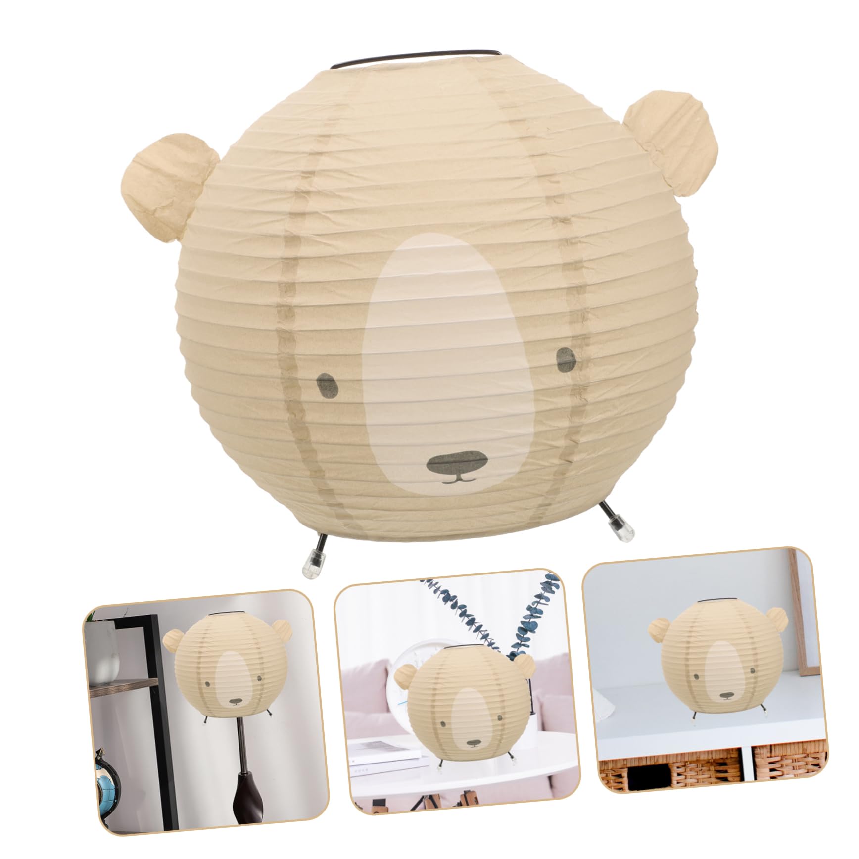 Paralume Carta di Riso Beige, Lampada Sospesa Decorativa