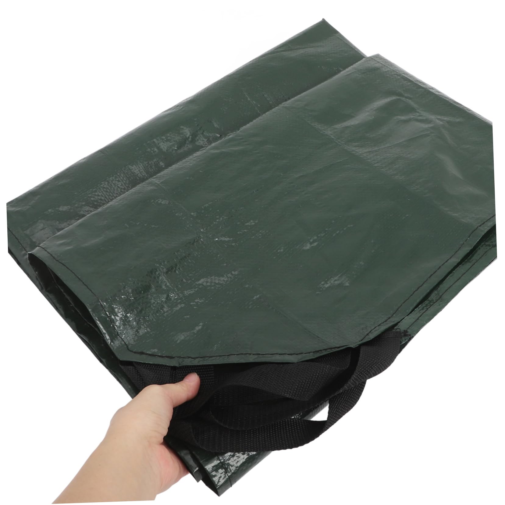 Faltbarer Gartensack aus Pe Wiederverwendbar mit Griffen Grün für Laub und Gartenabfälle in Garten und Hof