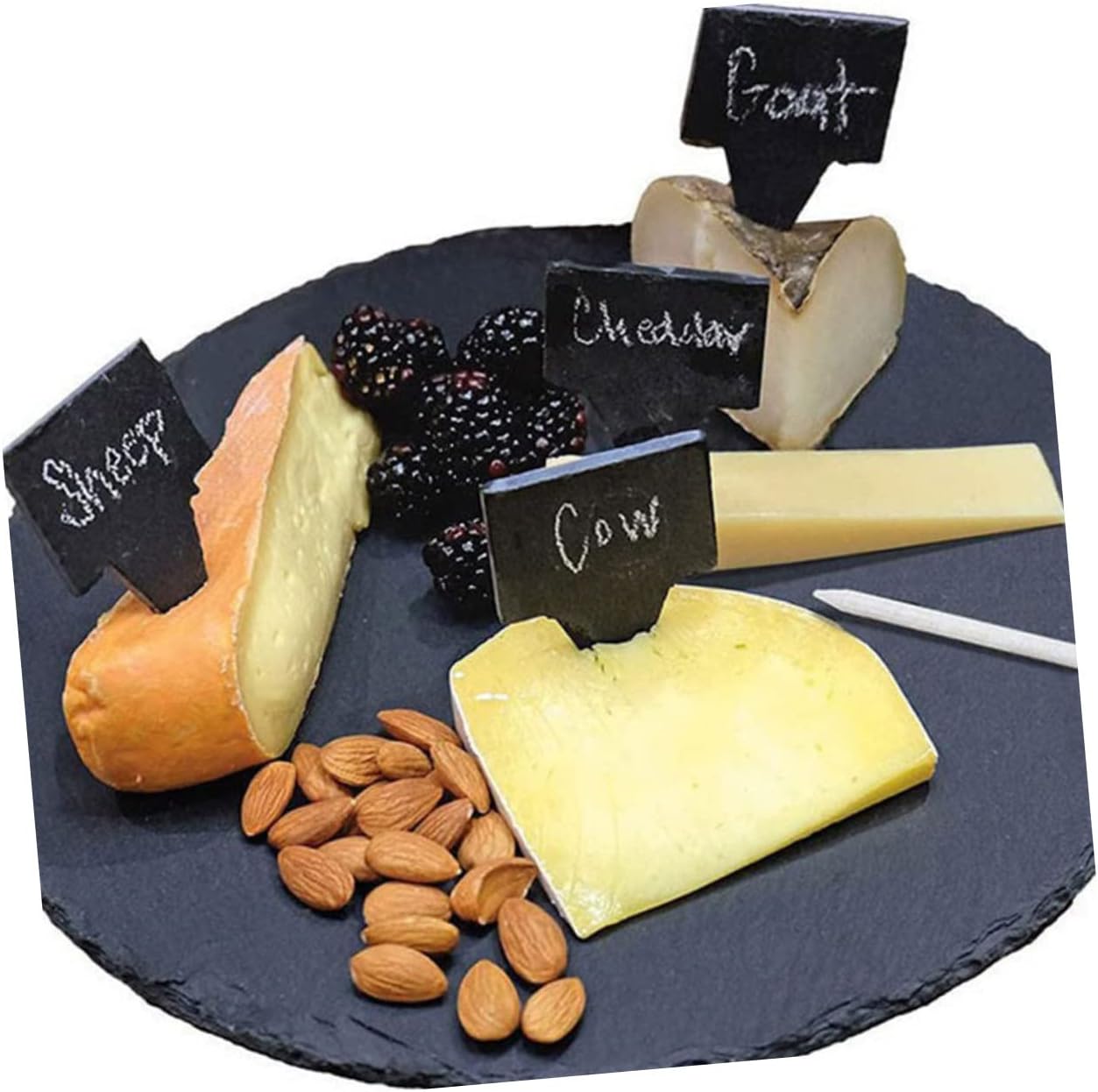 Stone Cheese Markers, Writable Labels for Food Items, Elegant