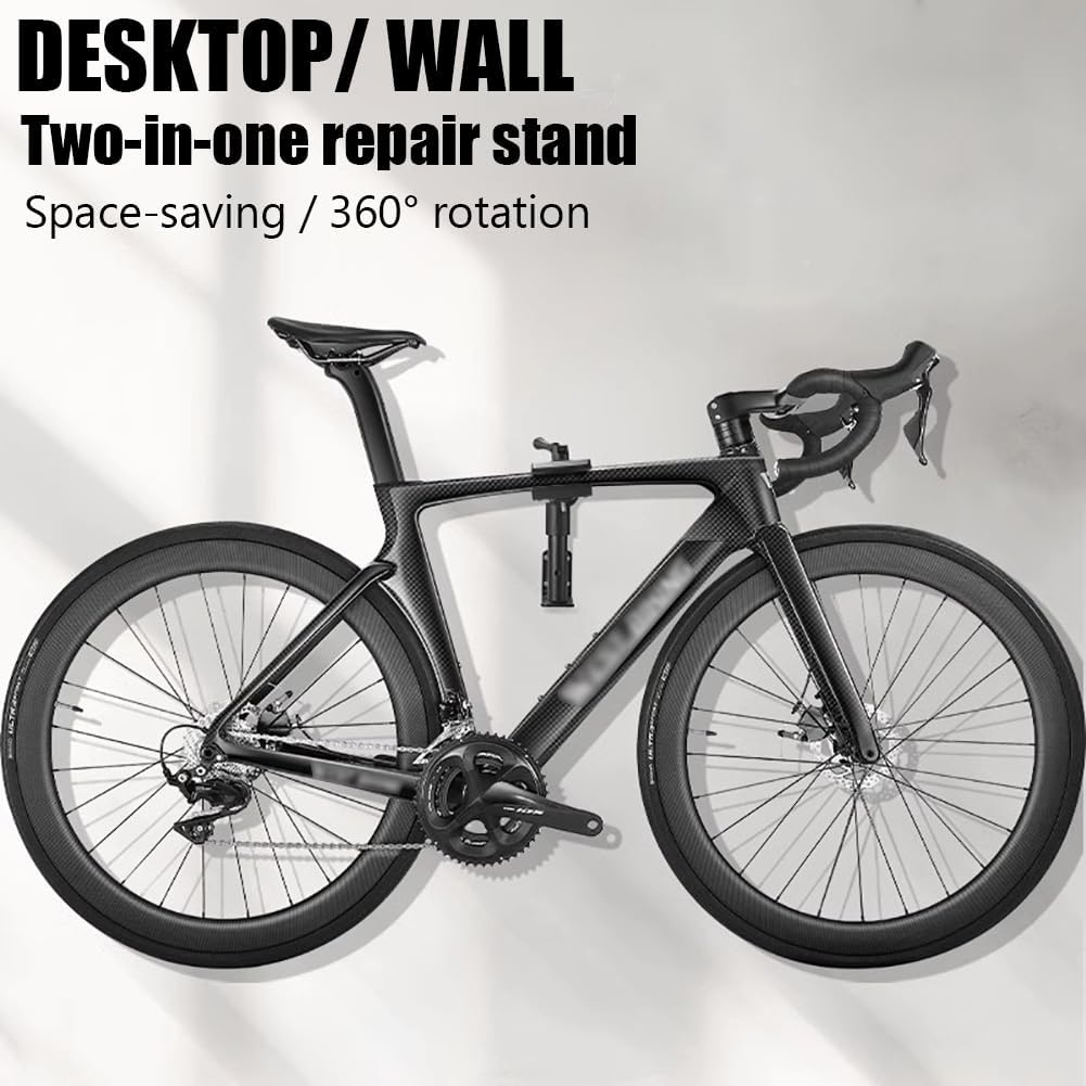 Bike Repair Stand, 2 in 1 Bike Stand for Maintenance Workstand, Wall Mounted Home Portable Bicycle Mechanics Workstand, Bicycle Shop E Bike Repair Rack, Bicycle Display Rack