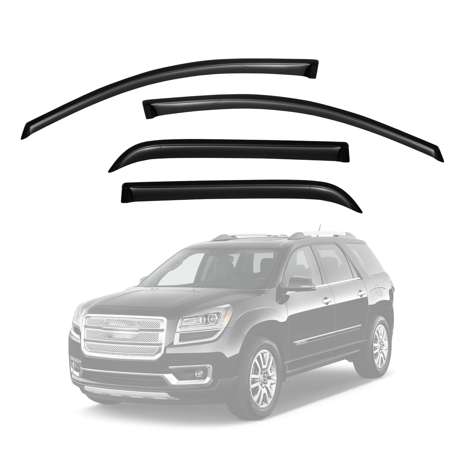 Photo 1 of YQAUTEC Window Rain Guards Shield for 2007-2016 GMC Acadia STOCK PHOTO 2pcs