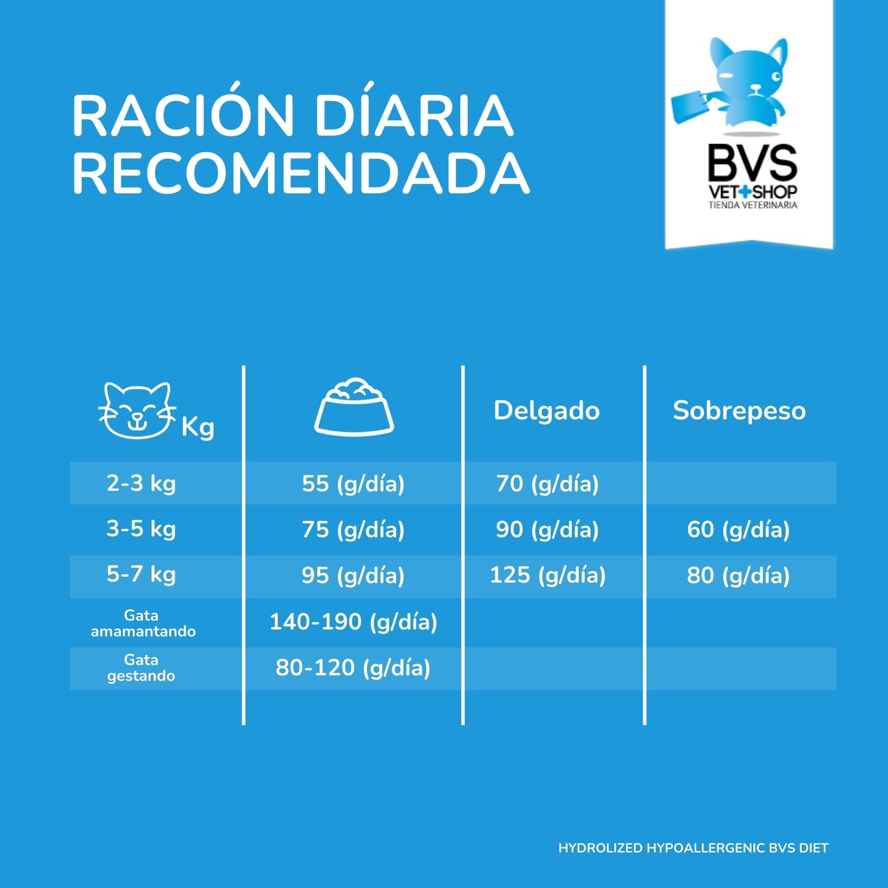 BVS Vet Shop | Diet Gato Hydrolyzed Hypoallergenic Grain Free | Protección Frente a alérgenos e intolerancias alimentarias | 2 kg