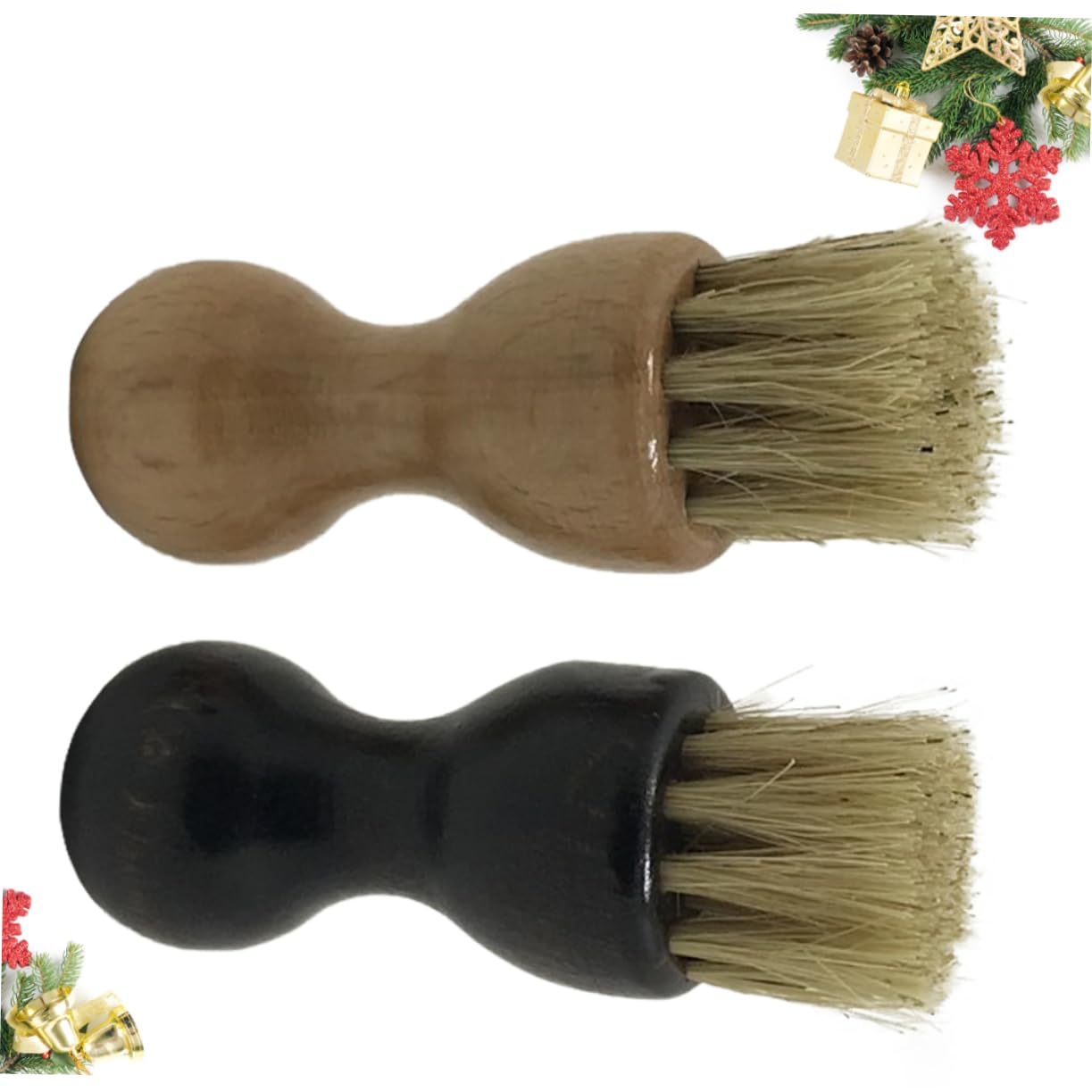 Ipetboom 2piezas Cepillo De Limpieza para Zapatos Cerdas De Jabali Duradero Unidades Ligero y Portátil