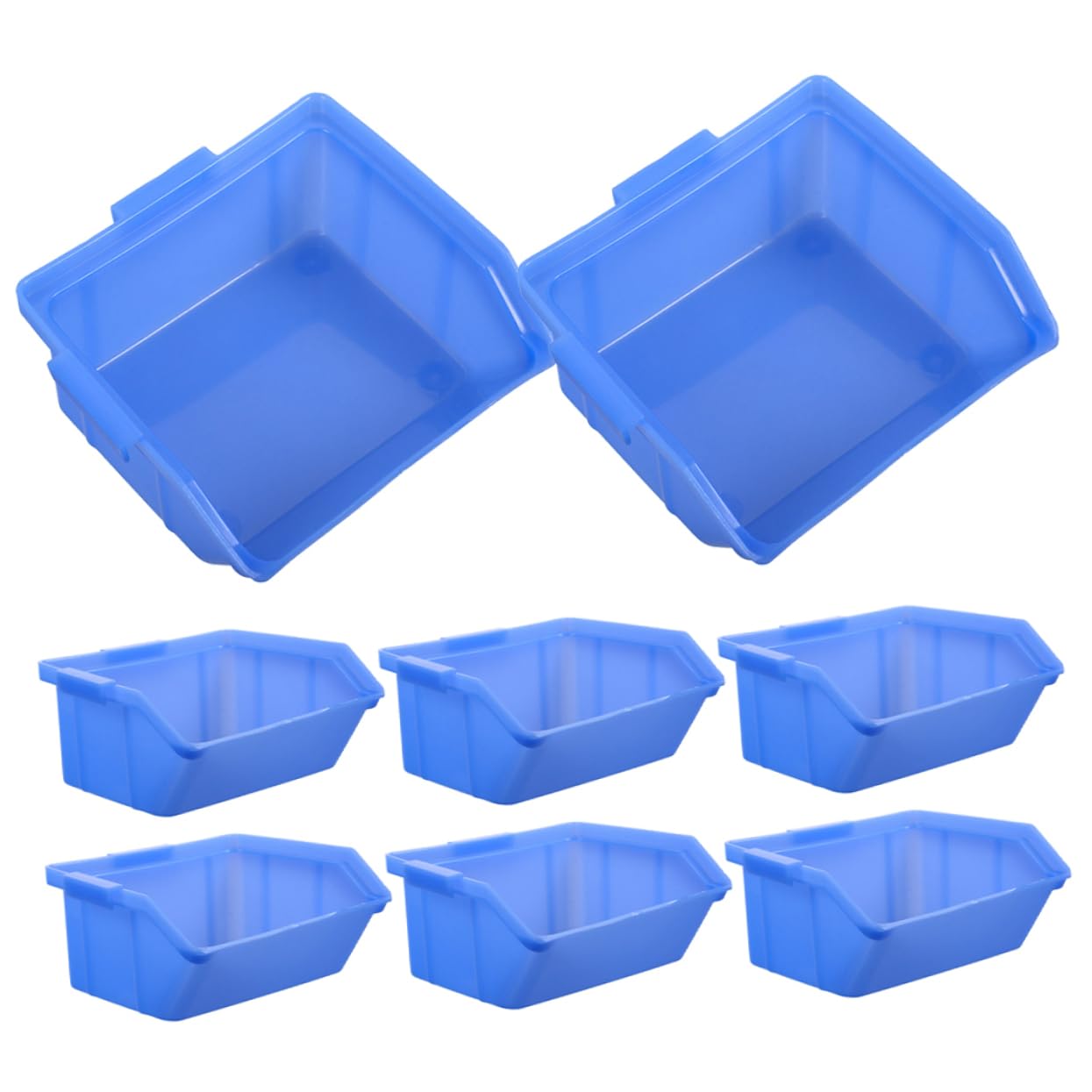 Uonlytech 8pezzi Scatole Di Stoccaggio Per Componenti Plastica Organizer Multi-funzionale Per Officina e Garage Design Con Apertura Per Facile Accesso Ai Materiali Contenitori Impilabili Per
