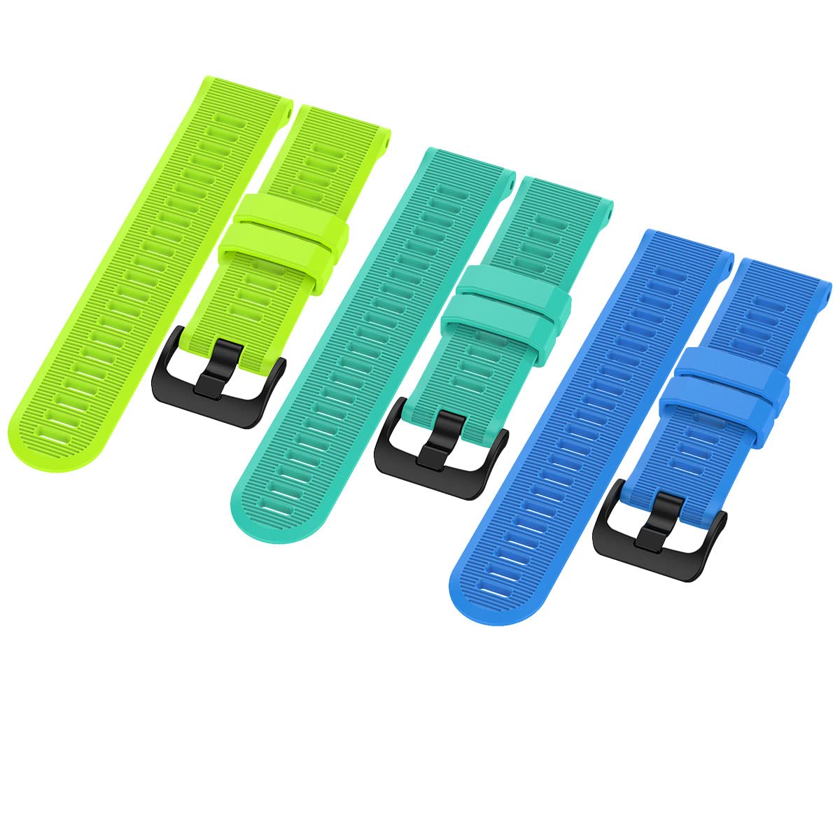 (3-Pack) Watchband Compatible with Garmin Forerunner 945 and 935 Replacement Band - Black Silicone Strap (37#+38#+40#)-image-7