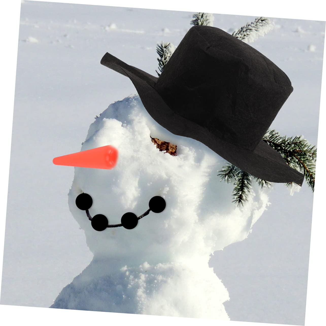 IMIKEYA 4 Sätze Schneemann Verkleiden Weihnachtsmann-Puppen Karotten-schneemann-Nase Schneemann Bausatz Selber Machen Schneemann-dekorationsset Schneemann-nasen-ergebnisse Winter Stoff