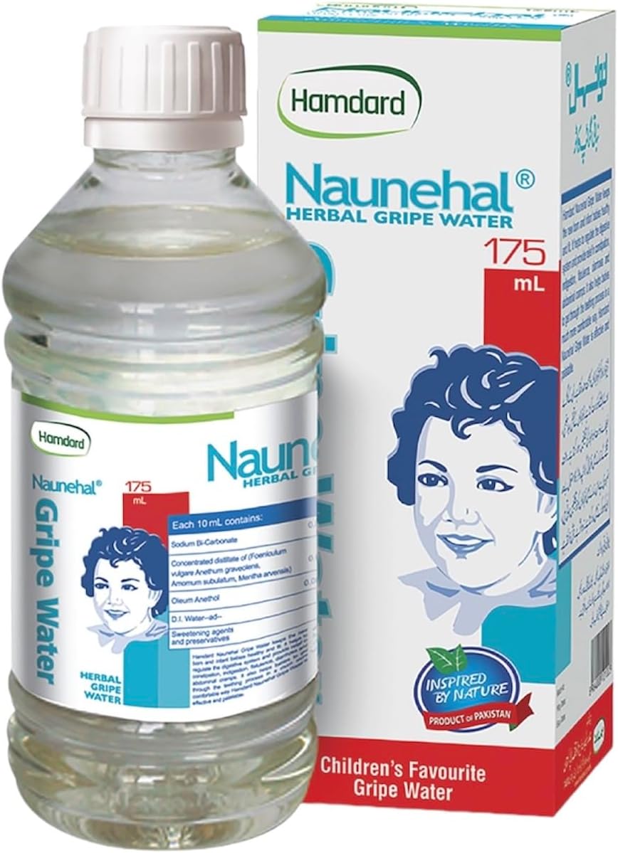 Hamdard Naunehal – Herbal Gripe Water for Keeping Infants and Children Healthy and Happy by Improving Digestion, Eliminating Bowel Problems like Constipation and Diarrhoea, Soothing Tummy Ache and Teething Pain and for a Good Night’s Sleep – 175ml