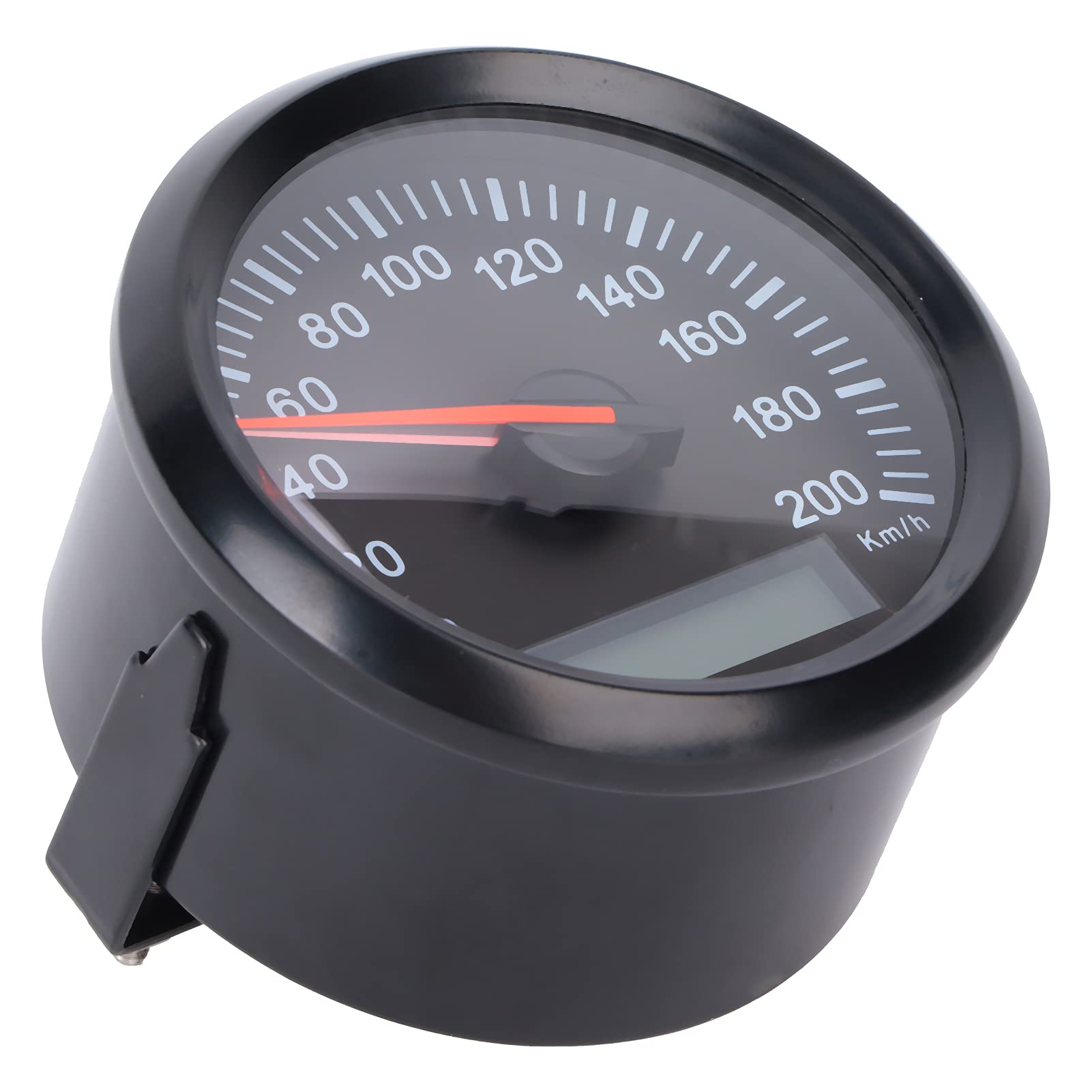 aqxreight Medidor de Velocidad de 85mm, Odómetro Digital Retroiluminado Colorido para Vehículos de 12V y 24V, Velocímetro con Pantalla para Coche, Motocicleta y Barco