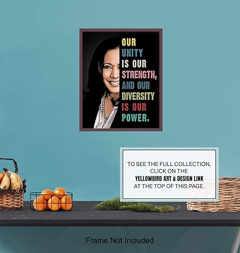 Miniatura 7 de Kamala Harris Madam Vice President - Arte de pared con citas inspiradoras para mujeres afroamericanas, niñas, regalos políticos, decoración