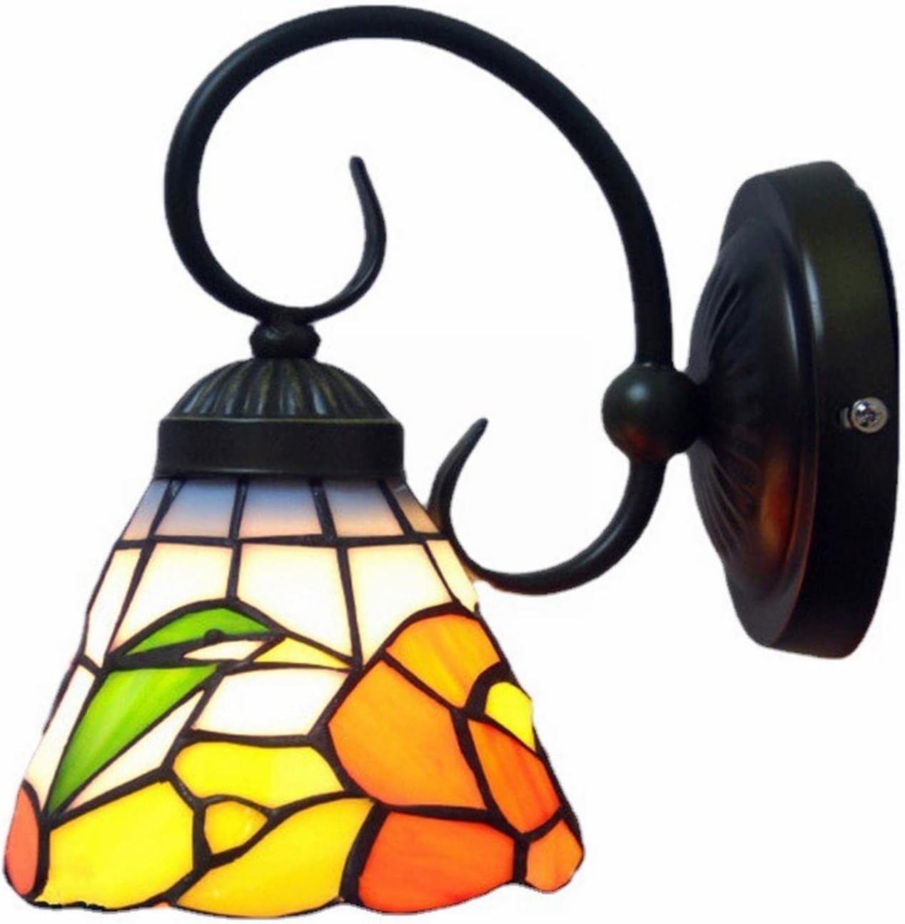 HYJAUSXB Wall lamp Stained Glass Lamps Bird Bedroom Bedside Lamp Mirror Balcony Background Lamp, Pendant Light