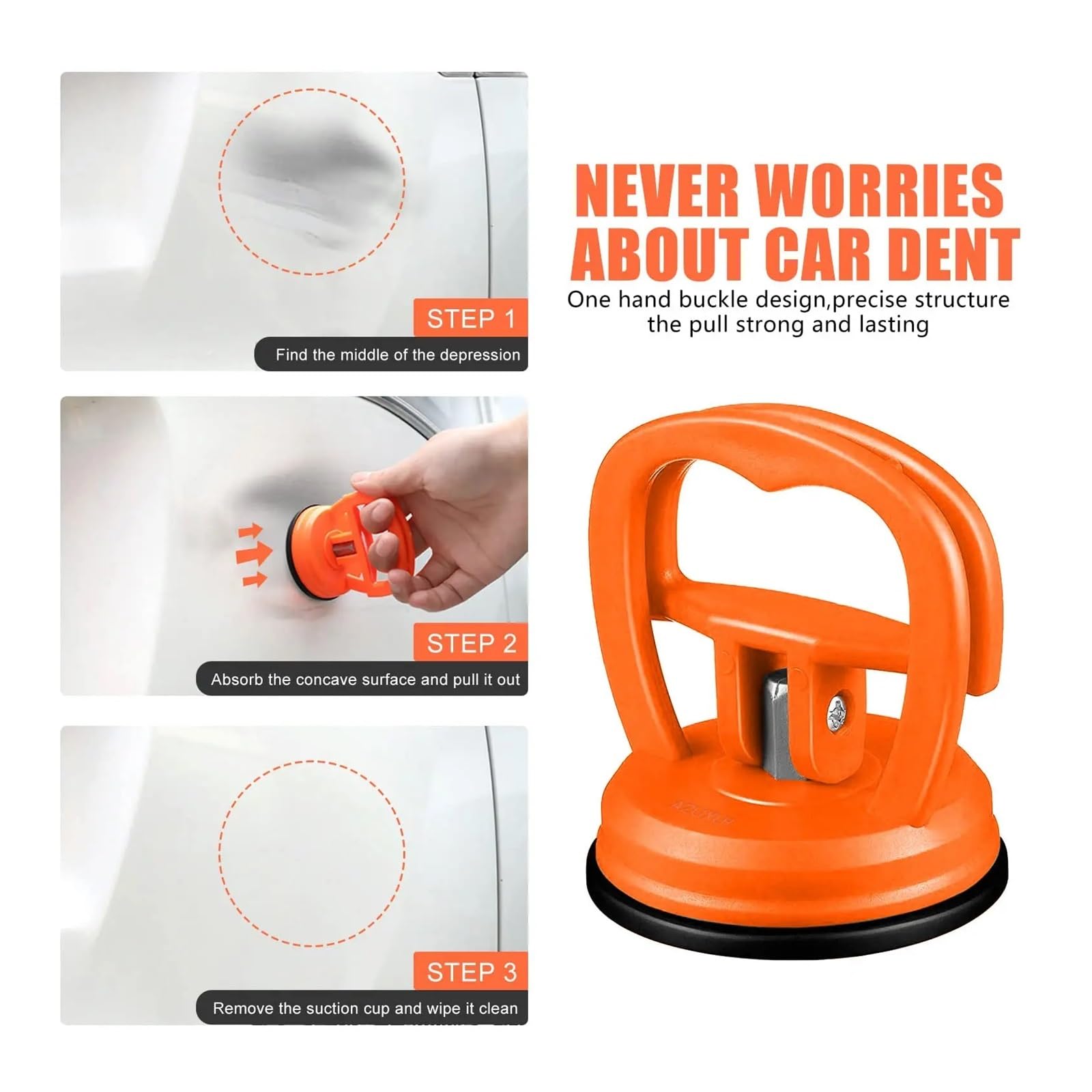 Suction Cups for Glass, 2 Pack Car Dent Removal Suction Cups, Car Body Dent Repair Tool Kit,Heavy Duty Dent Puller for s Plastic Car Acesssories,Granite & Glass Lifting