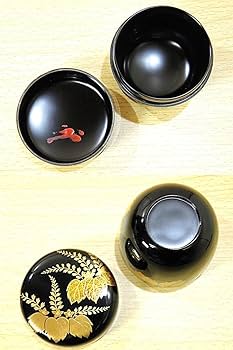 Amazon.co.jp: 茶道具点前道具塗師 松永松寛 造踊り桐蒔絵 大棗