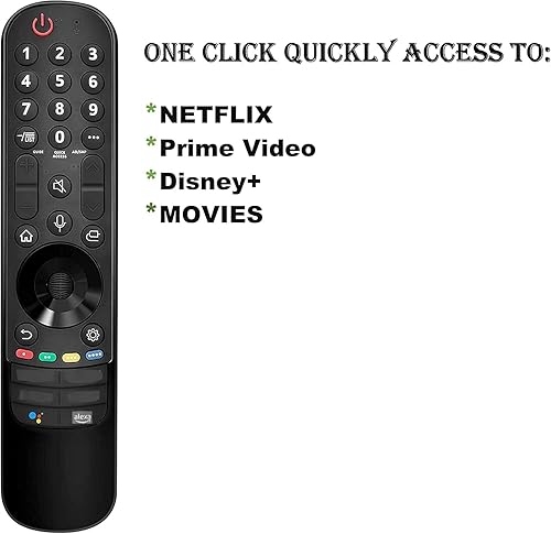 Miniatura 2 de Reemplazo universal compatible con control remoto LG para televisores inteligentes MR2223GA 20212022 UHD OLED, QNED, NanoCell, 4K y 8K (sin puntero