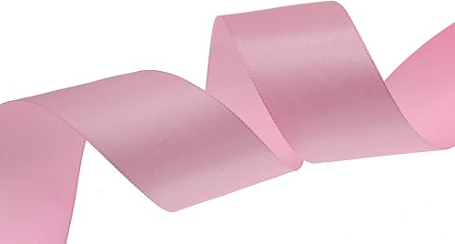 Miniatura 3 de Atrbb Cinta de satén de 25 yardas, 1-12 pulgadas de ancho, perfecta para bodas, lazos hechos a mano y envoltura de regalos, rosa