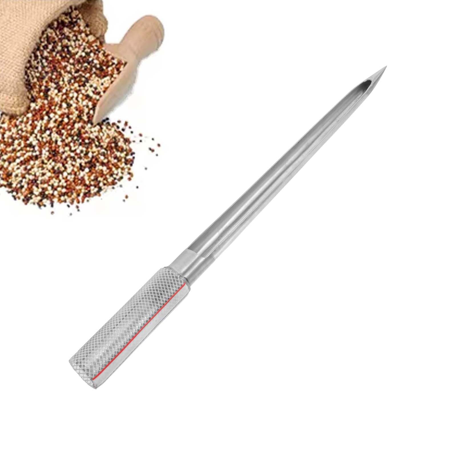 Ergonomiczny próbnik sondy do ziaren ze stali nierdzewnej, nawóz i zbieracz proszków, narzędzie do pobierania próbek stałych 60 cm do ziaren, granulatu i proszków (φ2,8 cm)