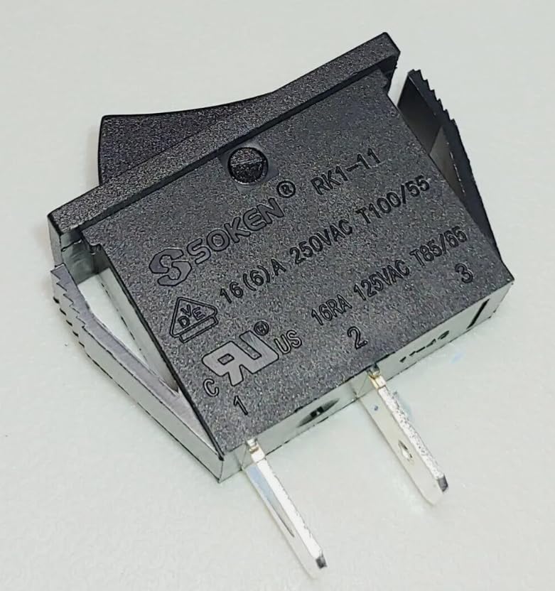 Soken RK1-11 Rocker Switch 16A 125/250VAC T100/55 2 Pins 2 Positions （1PC）