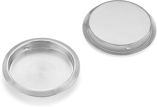 Miniatura 10 de Ravinte Paquete de 4 tiradores de dedo para puerta de armario de 2-18 pulgadas, accesorios para puerta corrediza de armario, fácil instalación a