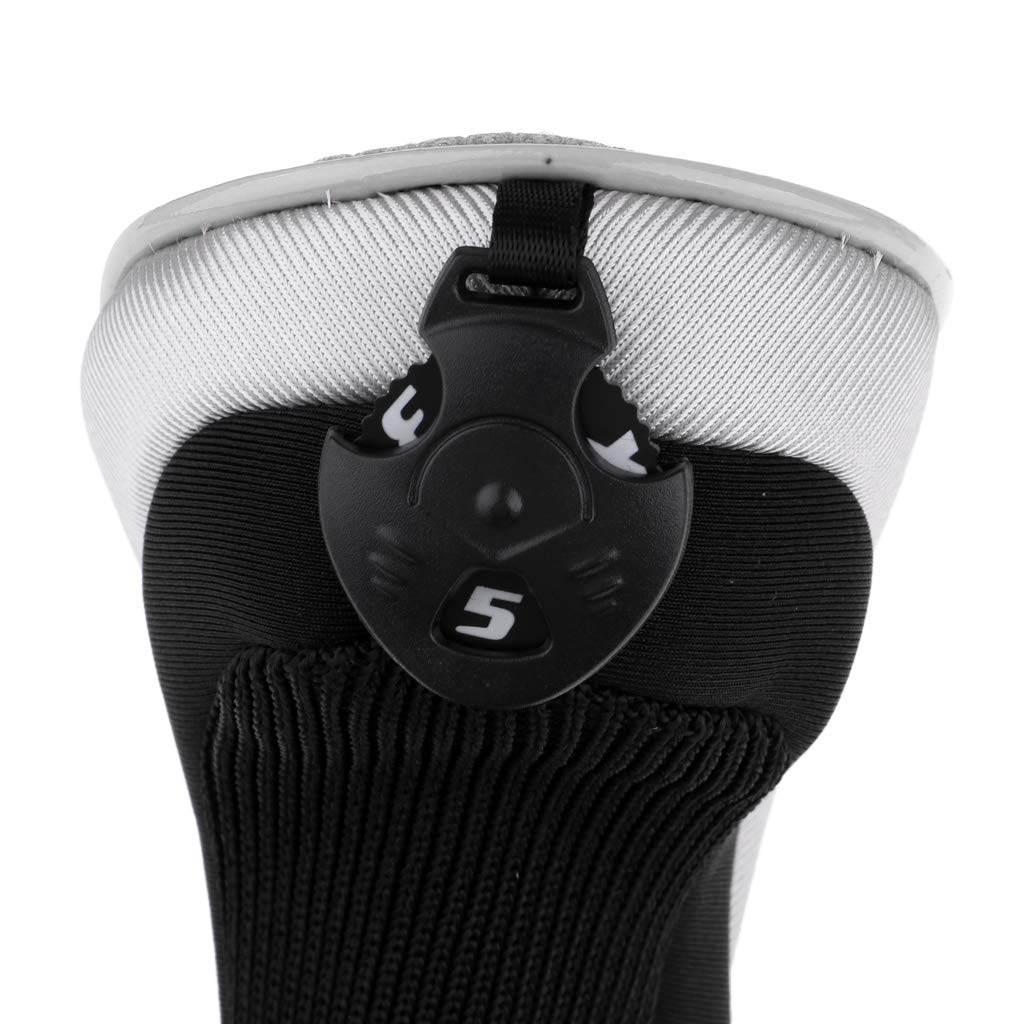 2 fundas de repuesto para palos de golf híbridos de rescate para cabezas de protección de cabeza con no. Etiquetas gris