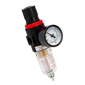 Magideal AFR Air Pressure Regulator Water Separator Trap Filter Airbrush Compressor (Black)