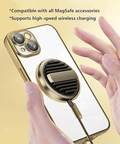 Miniatura 5 de Funda magnética para iPhone 15 transparente compatible con MagSafe protector de lente de cámara integrado, suave, delgada, a prueba de golpes, para
