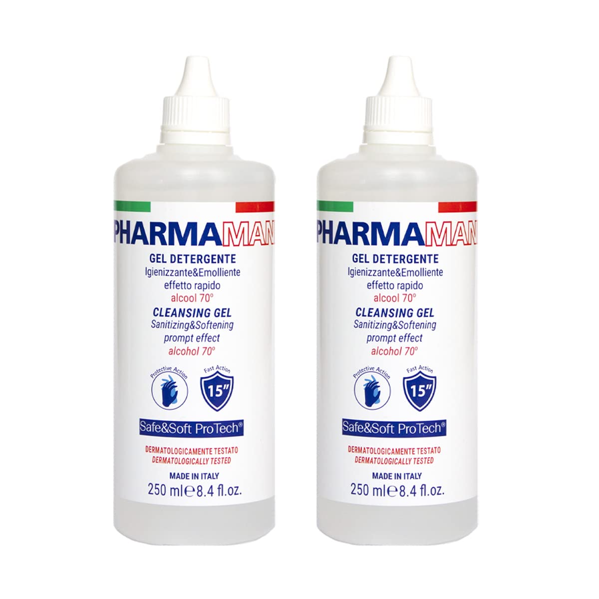Pharmamani Gel Igienizzante Mani 70% Alcool 250 ml 2 Pezzi